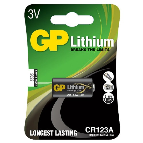 Lithiumbatteri GP<br />3 V CR123A