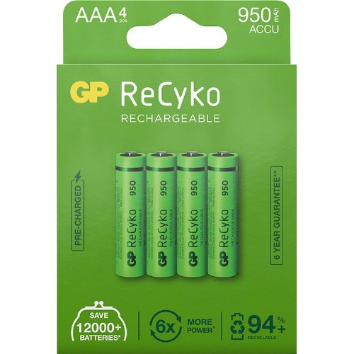 Uppladdningsbara batterier GP<br />NiMH ReCyko 1,2 V